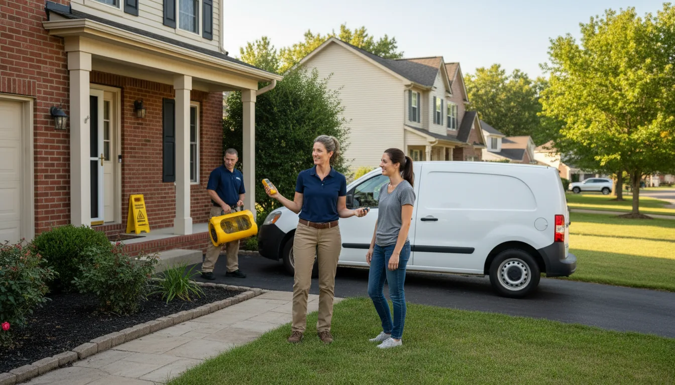 Residential water damage restoration in Posen, IL